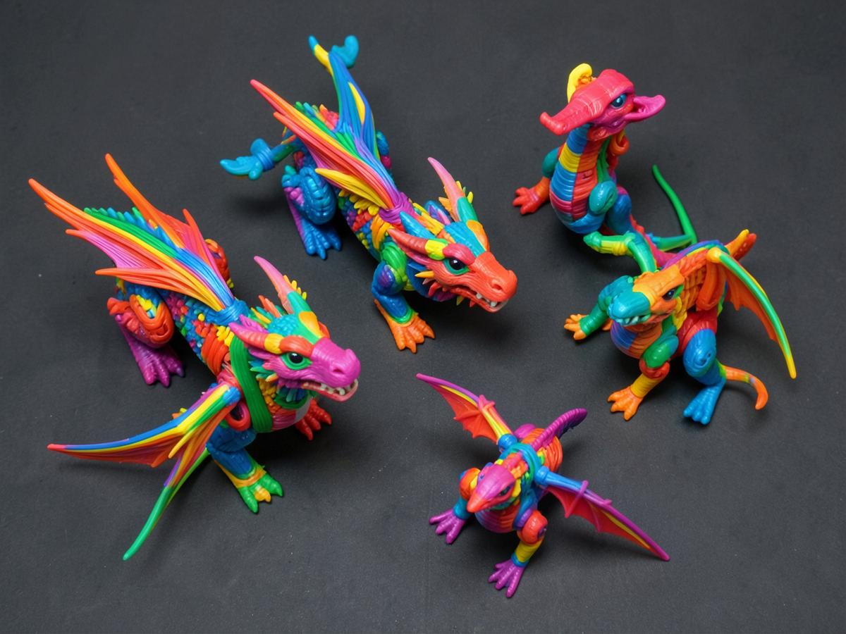Flexi Dragon — Rainbow